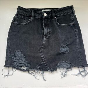 PacSun black denim skirt